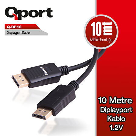 (Q-DP10) DISPLAY PORT 10 METRE KABLO