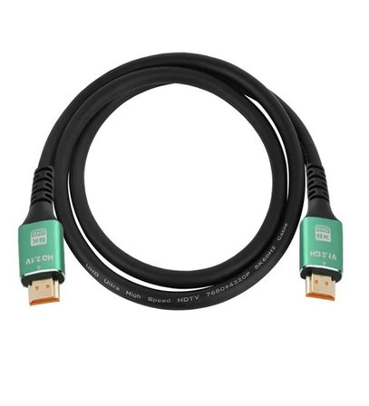 Codegen HDMI Kablo 8K 60Hz HDMI 2.1 5 Metre Siyah Metal Başlık Altın Uç