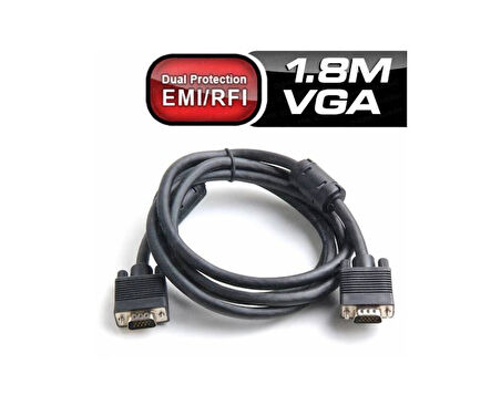 DK-CB-VGAL180 1.8M FERRIT CORE EMI/RFI FILTRELI VGA GORUNTU KABLOSU