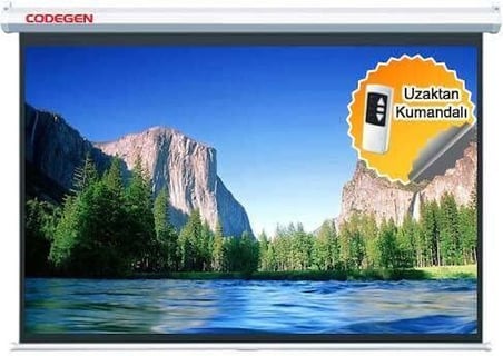 (EX-18) 180x180 MOTORLU UZAKTAN KUMANDALI PROJEKSIYON PERDESI
