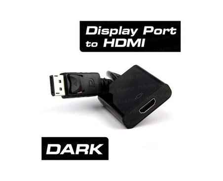 Dark DisplayPort to HDMI Çevirici Adaptör Siyah