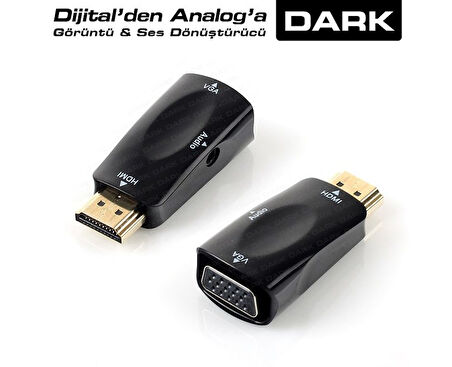 DK-HD-AHDMIXVGA2 HDMI TO VGA AKTIF SES KABLOSUZ DIJITAL-ANALOG DONUSTURUCU