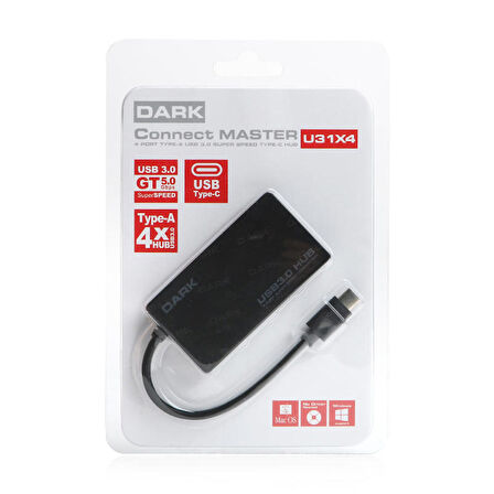 DK-AC-USB31X4 4 PORT USB TYPE-C HUB