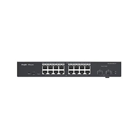 REYEE RG-ES218GC-P 16 PORT GIGABIT +2XGB SFP UPLINK CLOUD YONETILEBILIR 240W POE SWITCH