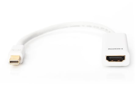 Assmann Mini DisplayPort to HDMI Çevirici Adaptör 0.15 m Beyaz