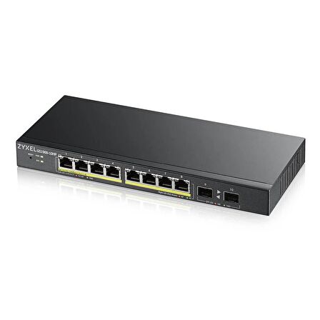 GS1900-10HP-EU0102F 8 PORT 8x100/100/1000 + 2xSFP WEB YONETİLEBİLİR POE SWITCH (77 WATT)