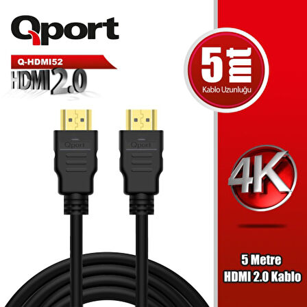 Q-HDMI52 5m Hdmi 2.0 Kablo