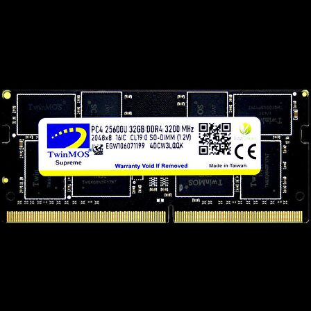 DDR4 32GB 3200MHz Notebook Ram MDD432GB3200N