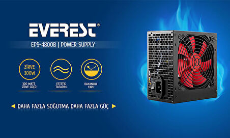 EPS-4800B Peak-300W 2*Sata 12cm Fanlı Power Supply