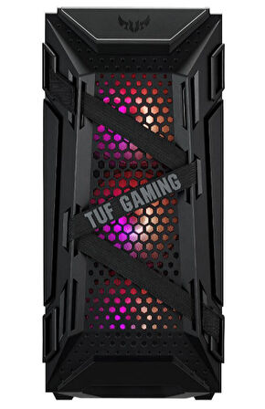 TUF GAMING GT301 ADRESLENEBİLİR RGB FANLI TEMPERLİ CAM USB 3.1 VGA TUTUCU YOK ATX OYUNCU KASASI