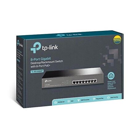 TL-SG1008MP 8-PORT 10/100/1000 DESKTOP/RACKMOUNT SWITCH + 8 PORT PoE