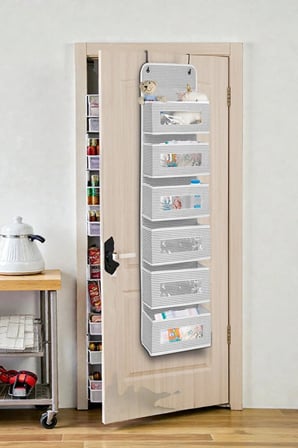 6 Katlı Gri Askılı Kapı Arkası Düzenleyici 62 x 120 cm