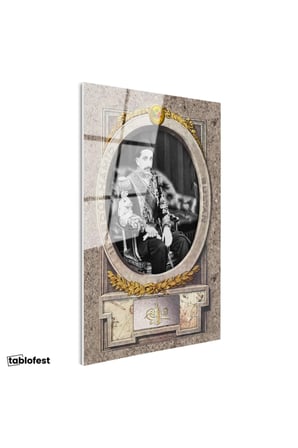 Tamperli Gerçek Cam Tablo Sultan II Abdülhamid Klasik Portre Osmanlı Tablosu Duvar Dekoru