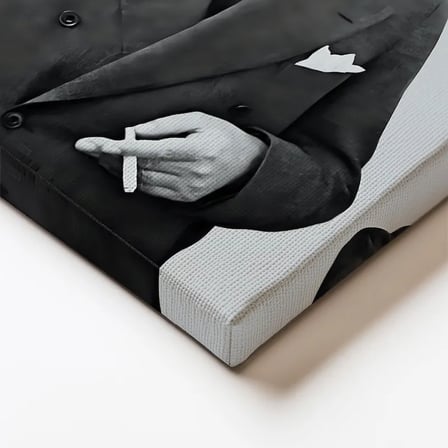 Dikey Kanvas Tablo Atatürk Ceketli Duruş Atatürk Tablosu Ev Ofis Duvar Dekoru
