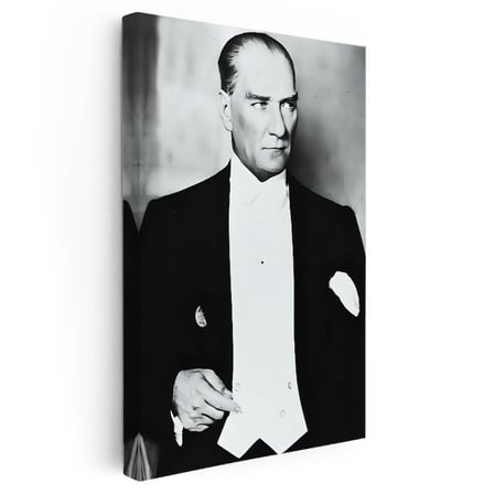 Dikey Kanvas Tablo Atatürk Frak Giyim Atatürk Tablosu Ev Ofis Duvar Dekoru