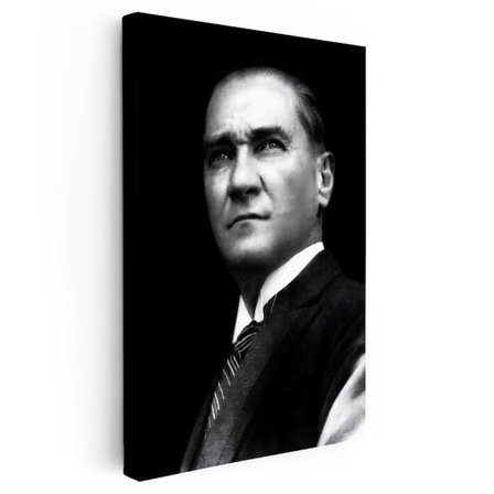 Dikey Kanvas Tablo Atatürk Keskin Bakışlar Atatürk Tablosu Ev Ofis Duvar Dekoru