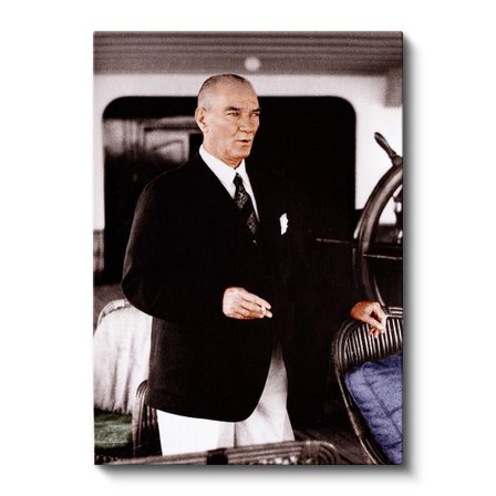 Dikey Kanvas Tablo Atatürk Gemi Güvertesi Atatürk Tablosu Ev Ofis Duvar Dekoru