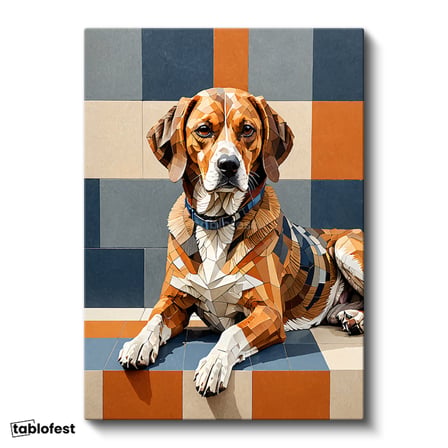 Dikey Kanvas Tablo Beagle Köpek Hayvan Tablosu Ev Ofis Duvar Dekoru