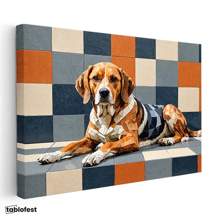 Yatay Kanvas Tablo Beagle Köpek Hayvan Tablosu Ev Ofis Duvar Dekoru