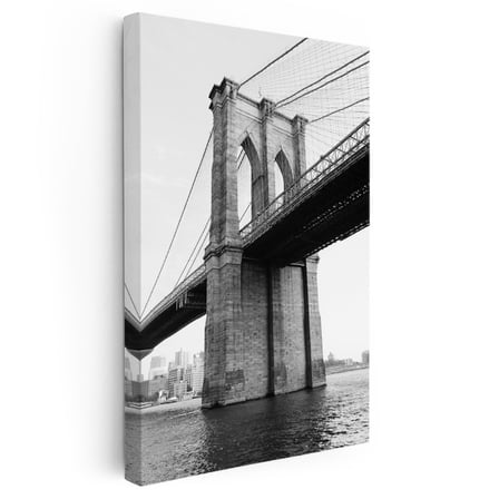 Dikey Kanvas Tablo New York Brooklyn Köprüsü Kemerleri Şehir Mimari Tablo Ev Ofis Duvar Dekoru