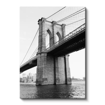 Dikey Kanvas Tablo New York Brooklyn Köprüsü Kemerleri Şehir Mimari Tablo Ev Ofis Duvar Dekoru