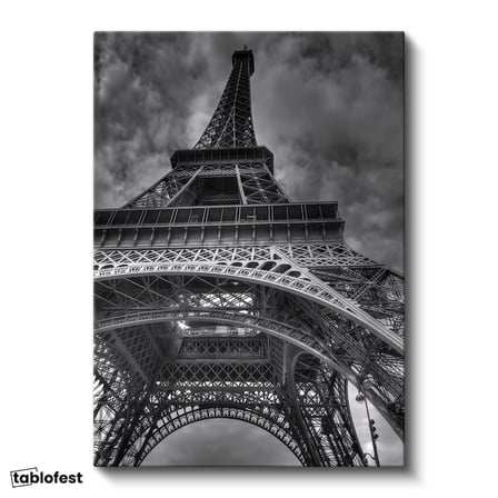 Dikey Kanvas Tablo Paris Eyfel Kulesi Taban Mimarisi Şehir Mimari Tablo Ev Ofis Duvar Dekoru