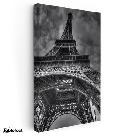 Dikey Kanvas Tablo Paris Eyfel Kulesi Taban Mimarisi Şehir Mimari Tablo Ev Ofis Duvar Dekoru
