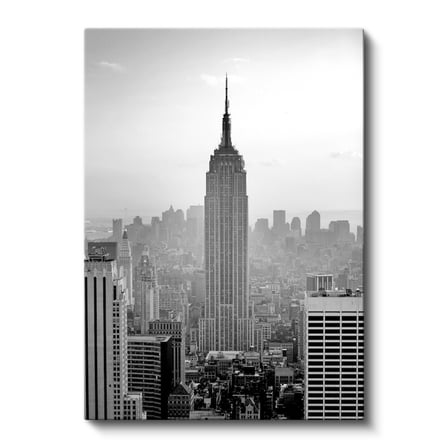 Dikey Kanvas Tablo New York Gökdelenler ve Empire State Şehir Mimari Tablo Ev Ofis Duvar Dekoru