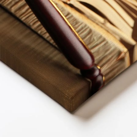 Yatay Kanvas Tablo Açık Hukuk Kitabı Ve Tokmak Avukat Tablosu Ev Ofis Duvar Dekoru