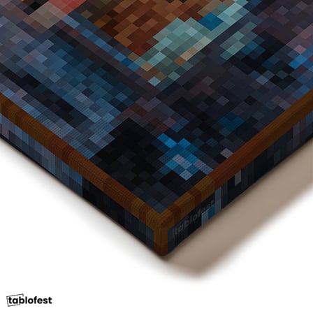 Dikey Kanvas Tablo Backyard Piksel Minecraft Tablosu Ev Ofis Salon Duvar Dekoru