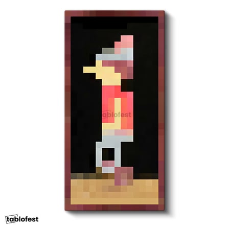 Dikey Kanvas Tablo Panoramik Graham Piksel Minecraft Tablosu Ev Ofis Salon Duvar Dekoru
