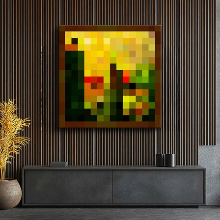 Kare Kanvas Tablo Albanian Piksel Minecraft Tablosu Ev Ofis Salon Duvar Dekoru