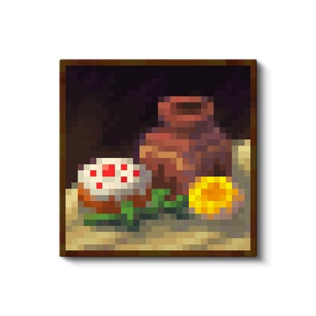 Kare Kanvas Tablo Baroque Piksel Minecraft Tablosu Ev Ofis Salon Duvar Dekoru