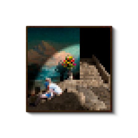 Kare Kanvas Tablo Bouquet Piksel Minecraft Tablosu Ev Ofis Salon Duvar Dekoru