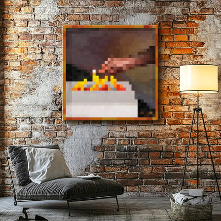 Kare Kanvas Tablo Match Piksel Minecraft Tablosu Ev Ofis Salon Duvar Dekoru