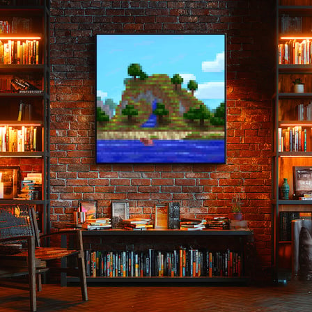 Kare Kanvas Tablo Unpacked Piksel Minecraft Tablosu Ev Ofis Salon Duvar Dekoru