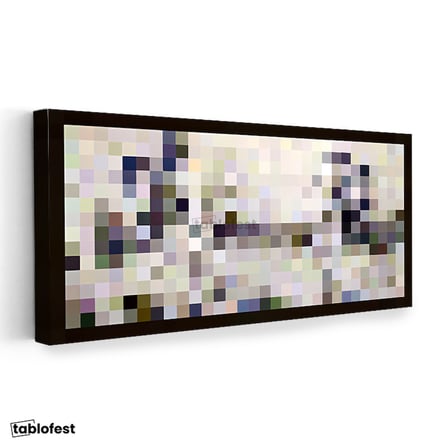 Yatay Panoramik Kanvas Tablo Bonjour Monsieur Courbet Piksel Minecraft Tablosu Ev Ofis Salon Dekoru