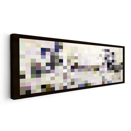 Yatay Panoramik Kanvas Tablo Bonjour Monsieur Courbet Piksel Minecraft Tablosu Ev Ofis Salon Dekoru