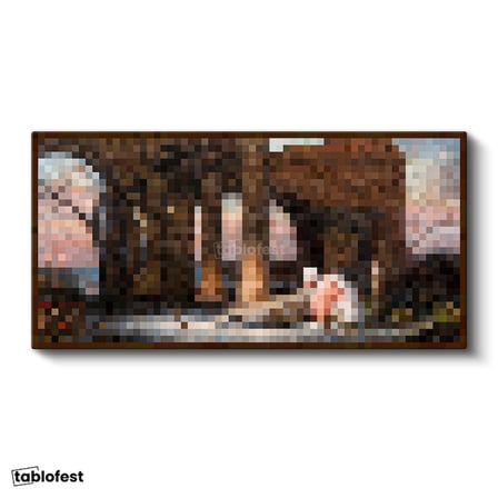 Yatay Panoramik Kanvas Tablo Finding Piksel Minecraft Tablosu Ev Ofis Salon Duvar Dekoru