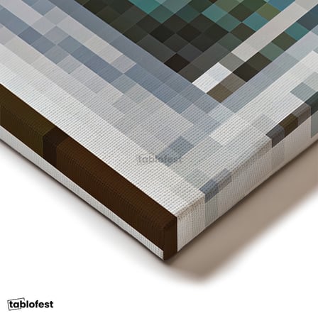 Yatay Panoramik Kanvas Tablo Passage Piksel Minecraft Tablosu Ev Ofis Salon Duvar Dekoru