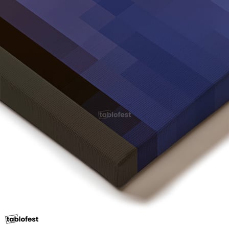 Yatay Panoramik Kanvas Tablo Sunset Dense Piksel Minecraft Tablosu Ev Ofis Salon Duvar Dekoru