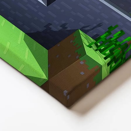 Yatay Kanvas Tablo Maden Keşfi Minecraft Tablosu Ev Ofis Salon Duvar Dekoru