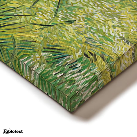 Yatay Kanvas Tablo Van Gogh Selvi Ağacı ve Çayır Ressam Tablosu Ev Ofis Duvar Dekoru