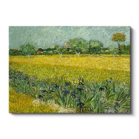 Yatay Kanvas Tablo Van Gogh Buğday Tarlası Köy Ressam Tablosu Ev Ofis Duvar Dekoru