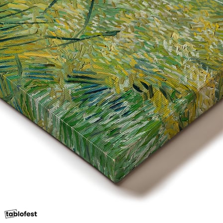 Yatay Kanvas Tablo Van Gogh Selvili Çayır Çiftlik Evi Ressam Tablosu Ev Ofis Duvar Dekoru