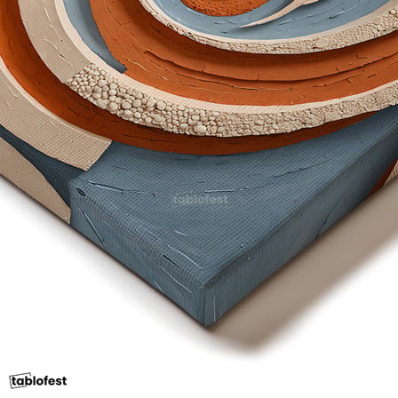 Dikey Kanvas Tablo Geometrik Spiral Halka Soyut Tablo Ev Ofis Duvar Dekoru