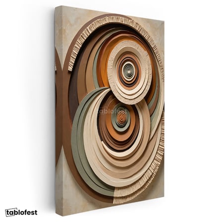 Dikey Kanvas Tablo Soyut Daireler Modern Soyut Tablo Ev Ofis Duvar Dekoru