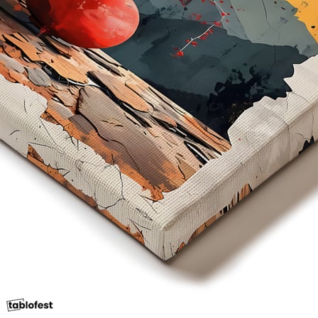Dikey Kanvas Tablo Modern Vazo ve Dal Modern Sanat Tablosu Ev Ofis Duvar Dekoru