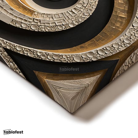 Yatay Kanvas Tablo Spiral Geometrik Soyut Tablo Ev Ofis Duvar Dekoru