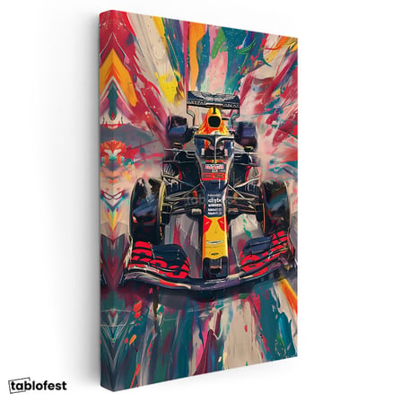 Dikey Kanvas Tablo Red Bull F1 Yarış Aracı Formula 1 Tablosu Ev Ofis Duvar Dekoru